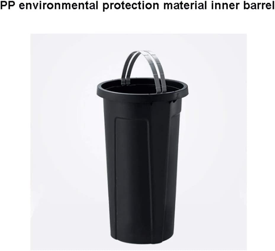 Miniatura 6 de Botes de basura de metal con cenicero, cubo de basura industrial, contenedor de basura comercial, cesta de metal (marrón)