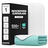 Inkontinenzunterlage waschbar Matratzenschutz 75x90 cm- wasserdichte Bett Inkontinenzauflage matratzenauflage Bettunterlage waschbar nässeschutz matratzenauflage