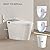 Smart Toilet with Built-In Bidet, Heated Seat, Dual Auto Flush, Warm Water & Dry Function, Tankless Design, Foot Sensor, Night Light, and Wireless Remote Control
