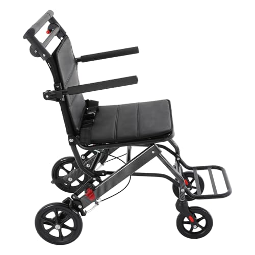 Fauteuil roulant, pliable, léger, ultra léger, pliable, polyvalent, pour adultes, fauteuil roulant de voyage portable pour maisons, hôpitaux, maisons de retraite