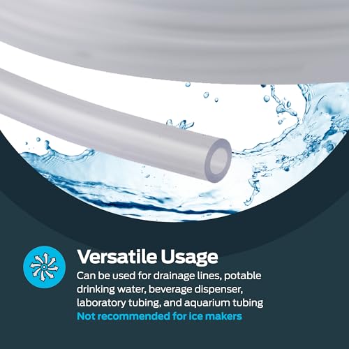 Image of Eastman 3 /16 Inch ID (5 /16 Inch OD) PVC Clear Vinyl Tubing, 20 Foot Length, 98562 (Pack of 10)