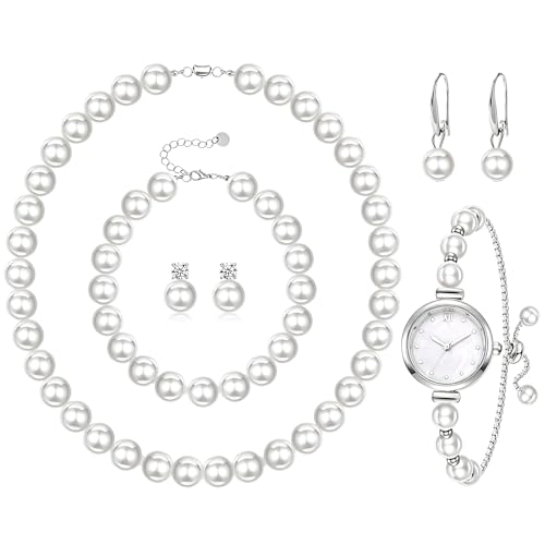 Joyería de boda de perlas para novias y damas de honor en ceremonias de gala