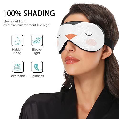 Cute Penguin Sleep Mask Blindfold Blackout Cooling Funny Eye Mask For Sleeping With Elastic Strip For Women Man 20951269 #TOP4