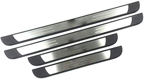 Seuil De Porte en Acier Inoxydable pour VW Polo 2019 2020, Protection De Voiture De PéDale d'usure De Couverture De Protection Inoxydable Cover