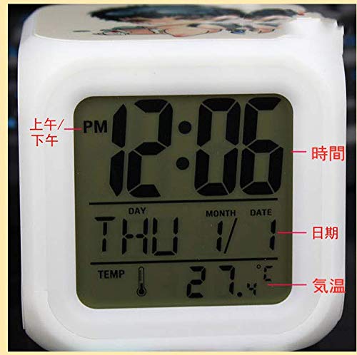 Amazon.co.jp: 鬼滅の刃 置き時計 目覚まし時計 光る時計 LED デジタル