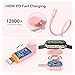 100W USB C Multi 3 in 1 Smart iWatch Charge Cable for iPhone/Apple Watch, Type C PD Fast Charge iWatch Charger Cable for W-atch Series 10/9/8/7/6/5/4/3/2/SE/Ultra 2/iPhone 16/15/14/iPad/Samsung-Pink