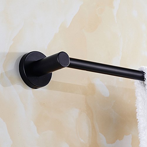 BIVOO Toallero de baño montado en la Pared Negro Mate, toalleros de baño, estantes, Colgador de Ropa, toallero de Acero Inoxidable de 40cm/50cm (Color : 50cm)