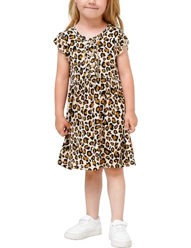 Bamboo Viscose Toddler Girl Dresses Ruffle Sleeveless Kids Soft Summer Sundress