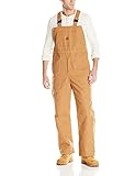 Red Kap Men's Insulated Blended Duck Bib Overall, Brown Duck, 3X-Large