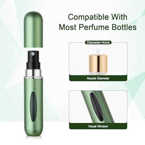 DIMONY Store DIMONY Refillable Perfume Bottle, 4pcs, 5ml, Aluminum - Image 4