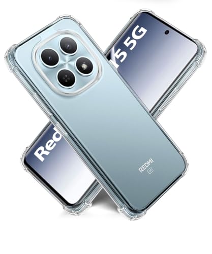 Image of WOW IMAGINE Ultra-Hybrid Crystal Clear Back Case for Xiaomi Redmi Note 15 5G | Shockproof Design | Camera Protection Bump | Hard Mobile Back Cover with Cushioned Edges - Transparent