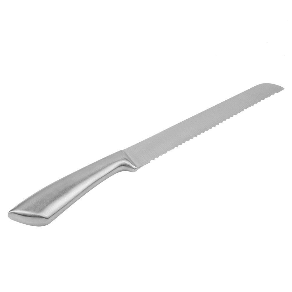 Couteau à pain dentelé en acier inoxydable - Couteau à pain - Couteau de cuisine - Outil manuel - Emballage multiple