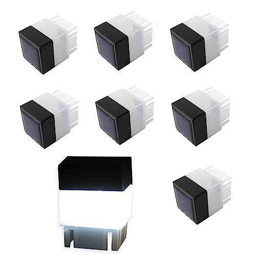 Luces solares para cercas y terrazas: pack de 8 apliques LED impermeables para jardín
