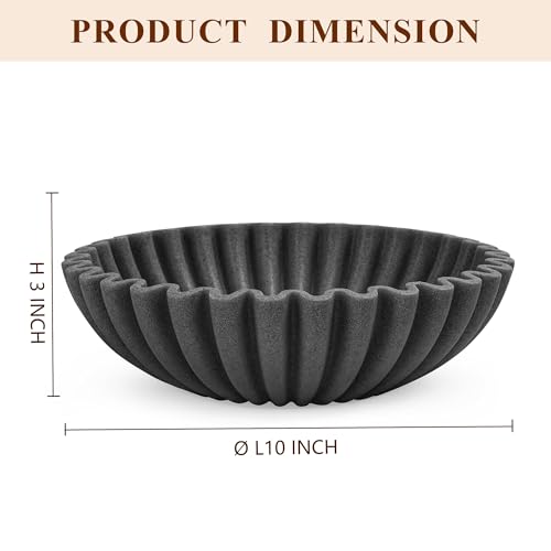 YMXYJM Modern Decorative Bowl, Elegant Home, Kitchen Counter Decor & Perfect Mantel Decoration Piece - Ruffle & Fluted Scalloped Bowl - Image 3