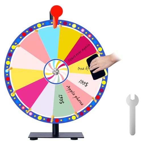 Roue de prix de 30,5 cm colorée robuste pour roulette de table de pub et salons