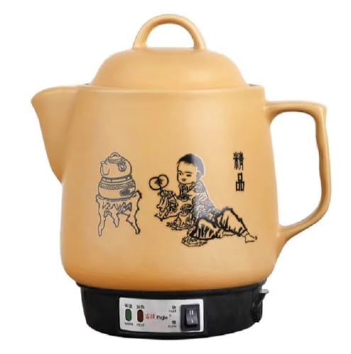 FXNFXLA Olla Eléctrica Automática De 3-5 L para Medicina China, Cazuela De Arcilla Morada con Preservación Inteligente del Calor, Olla para Preparar Té Medicinal, para Decocción, Té Y Sopa.