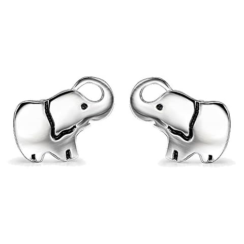 Elephant Earrings Sterling Silver Cute Mini Elephant Stud Earrings Jewelry for Women Cover