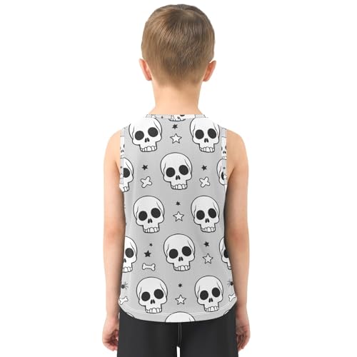 Boys' Tank Top Shirt Skull Pattern Sleeveless T-Shirts3