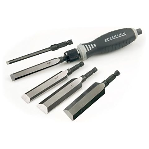SpeedHex Wood Chisel Set, 6 Piece Cover