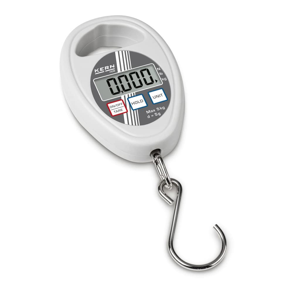 KERN KP-4355 Modello HDB - Báscula colgante (10 kg, rango de peso máximo, legibilidad de 10 g)
