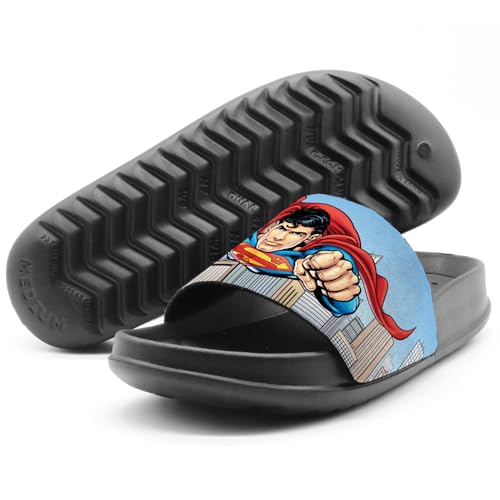 Popfunk Superman Flying City Unisex Adult Slides Adjustable Flip Flop Sandals Officially Licensed Hypd Slydr Switch™4