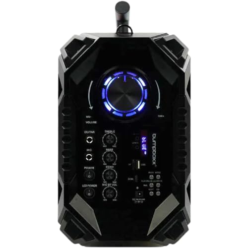 Bumpboxx Bluetooth Portable Speaker Boombox Flare8 Pro NYC Graffiti | Retro Boombox with Bluetooth Speaker | Rechargeable Lithium Battery | Includes 2 Wireless Microphone & Remote Control