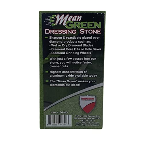 R.T.C Mean Green Ultra Sharp Diamond Sharpening Stone Dressing Stone, Professional Grade Durable & Long-Lasting Perfect For Blades, Bits, Hole Saws, and Grinding Wheels Green,Red