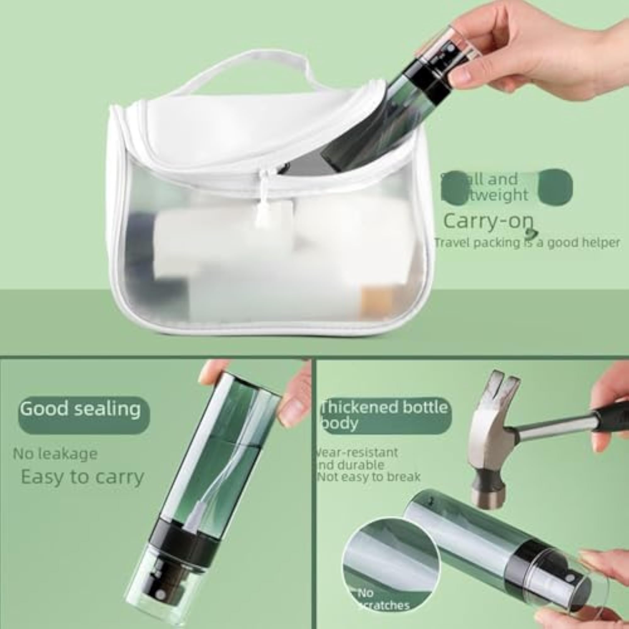 Travel Spray Bottle Stylist Sprayer for Liquid Cosmetics, 60ml