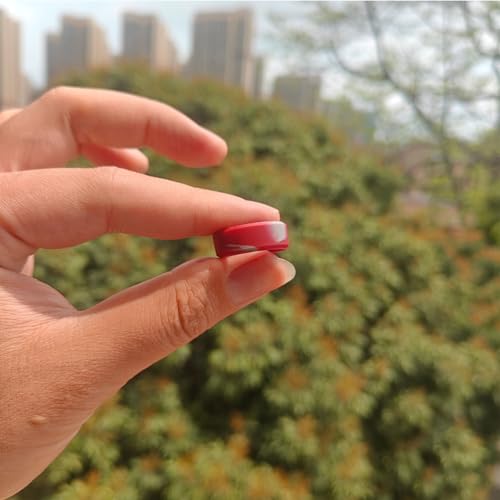 Christian Silicone Rings for Men & Women - 8.2mm Wedding Bands with Gold Plated Cross & Engraved Bible Verse, Two-tone Bevel Edge Religious Jewelry, Size 5-133