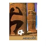 メキシコ1986年ワールドカップポスタービンテージウォールアートサッカースポーツキャンバス絵画とプリントホームリビングルームの装飾画像50x70cmフレームなし