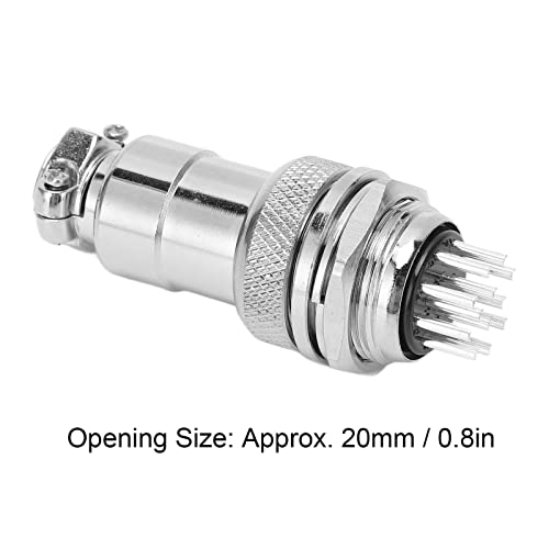 Conectores de aviación de 12 pines, aleación de zinc, 2 piezas miniatura 2