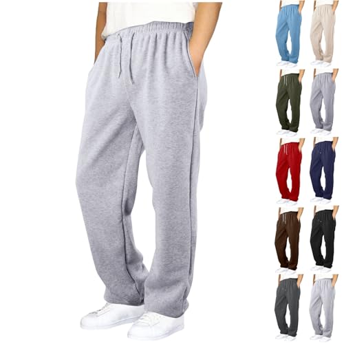 Teens Girls Straight Leg Sweatpants High Waist Baggy Wide Leg Joggers Trendy Loose Drawstring Athletic Pants with Pockets
