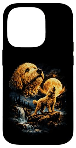 Golden Doodle �� �n�E�����O �� �t�@���^�W�[ �t�H���X�g �r�� �X�}�z�P�[�X iPhone 14 Pro �p