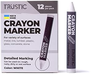 Trustic Universal-Wachsmarker, 12 Stück (weiß)