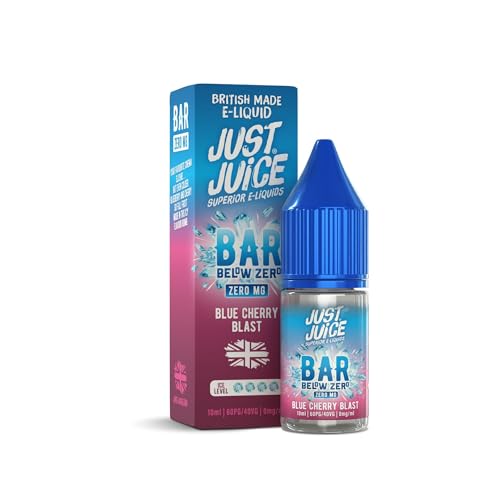 Just Juice Superior E-Liquids Vape Liquid with No Nicotine - Blue Cherry Flavour - 10ml Bottle, 60/40 0mg e-Liquid, Nic Free eliquid