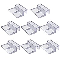 SHULLIN 8 Stück Unterstützung Halter Glasabdeckungs Clips Glasabdeckungs-Clips Glasabdeckung universale Halterungen Aquarium Abdeckung Halterung für randlose Aquarien(Transparent) (8mm)