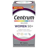 Centrum Silver Women's Multivitamin for Women 50 Plus, Multivitamin/Multimineral Supplement with Vitamin D3, B Vitamins, Non-GMO Ingredients, Supports memory and cognition in older adults - 65 Ct