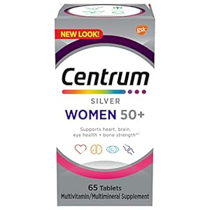Centrum Silver Women’s Multivitamin for Women 50 Plus, Multivitamin/Multimineral Supplement with Vitamin D3, B Vitamins, Non-GMO Ingredients, Supports memory and cognition in older adults – 65 Ct