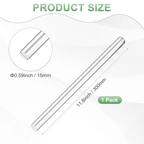 Image of M METERXITY 1-Pack Acrylic Round Rods, 11.8 x 0.59 Inch / 300 x 15 mm Clear Acrylic Dowel Rods Sticks Plastic Sticks Strip for DIY Crafts Lighting Gardening Decorations