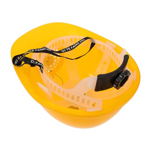 Cabilock Ventilador de Casco Azul protección Solar de construcción Protección contra el Sol Sombrero de protección Casco de Seguridad Ventilador de enfriamiento del Casco el plastico Yellow