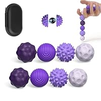 Gicctyble 8 Stück Magnetische Fidget Toys, Anti Stress Spielzeug mit Silikonhülle, Magnetkugeln Stressball Silikon Sensorik Spielzeug, Anti Stress Ball für Kinder und Erwachsene