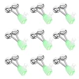Milisten 10 Pcs 1.97 Inch Fishing Rod Extra Loud Alarm Dual Ring Bells Fishing Indicator Bait Alarm Tip Clip Twin Alert Bells for All Kinds of Rod (10 Green)