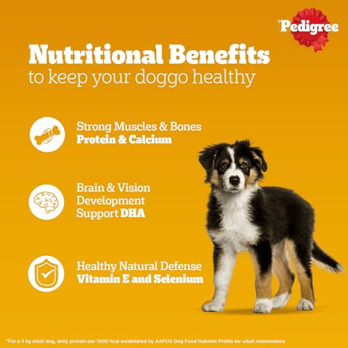 Pedigree-Puppy-Wet-Dog-Food-Lamb-Flavour-Chunks-in-Gravy-130-g-Made-with-Real-Meat-Protein-100-Complete-Balanced-Meal-for-Puppies