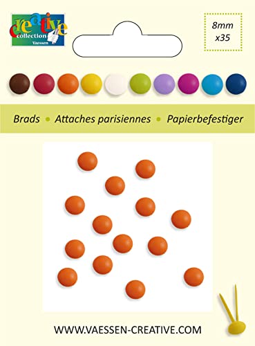 35 attaches parisiennes 8mm orange