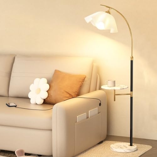 Lámpara de lectura ajustable con mesa de mármol integrada para oficina y hogar 7