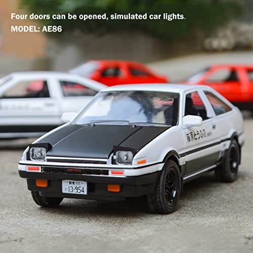 Modelo de carro escala 1:32 Trueno AE86 Tianmei metal y plástico miniatura 2