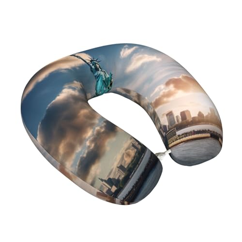 Almohada cervical de viaje con diseño NYC miniatura 2