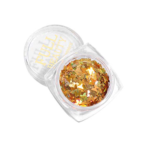 YBWZH Pot de Paillettes papillon pour manucure sirène Mix Paillettes Gel UV Nail Art Gel Outils de décoration HD05 Cover