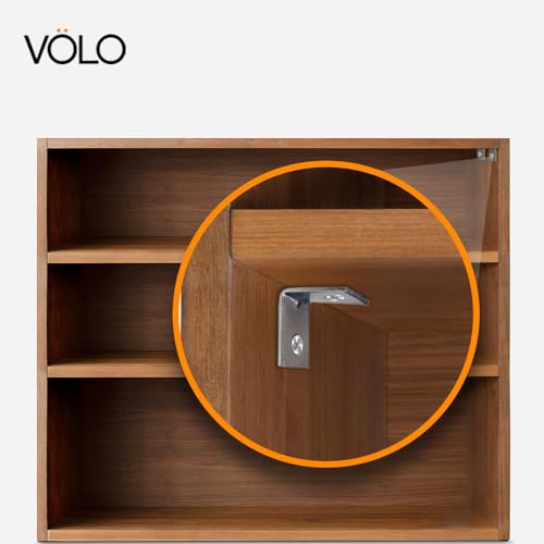 Image of Volo L Angle Bracket - Zinc-Plated 25mm x 25mm Shelf Support, Reinforcement for Chairs, Tables, and Corner Joints, Pack of 12 Pieces with Screws