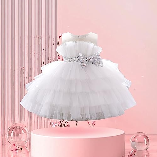 Flower Girl Bowknot Tutu Dress for Kids Baby Princess Wedding Bridesmaid Birthday Party Pageant Baptism Dresses2